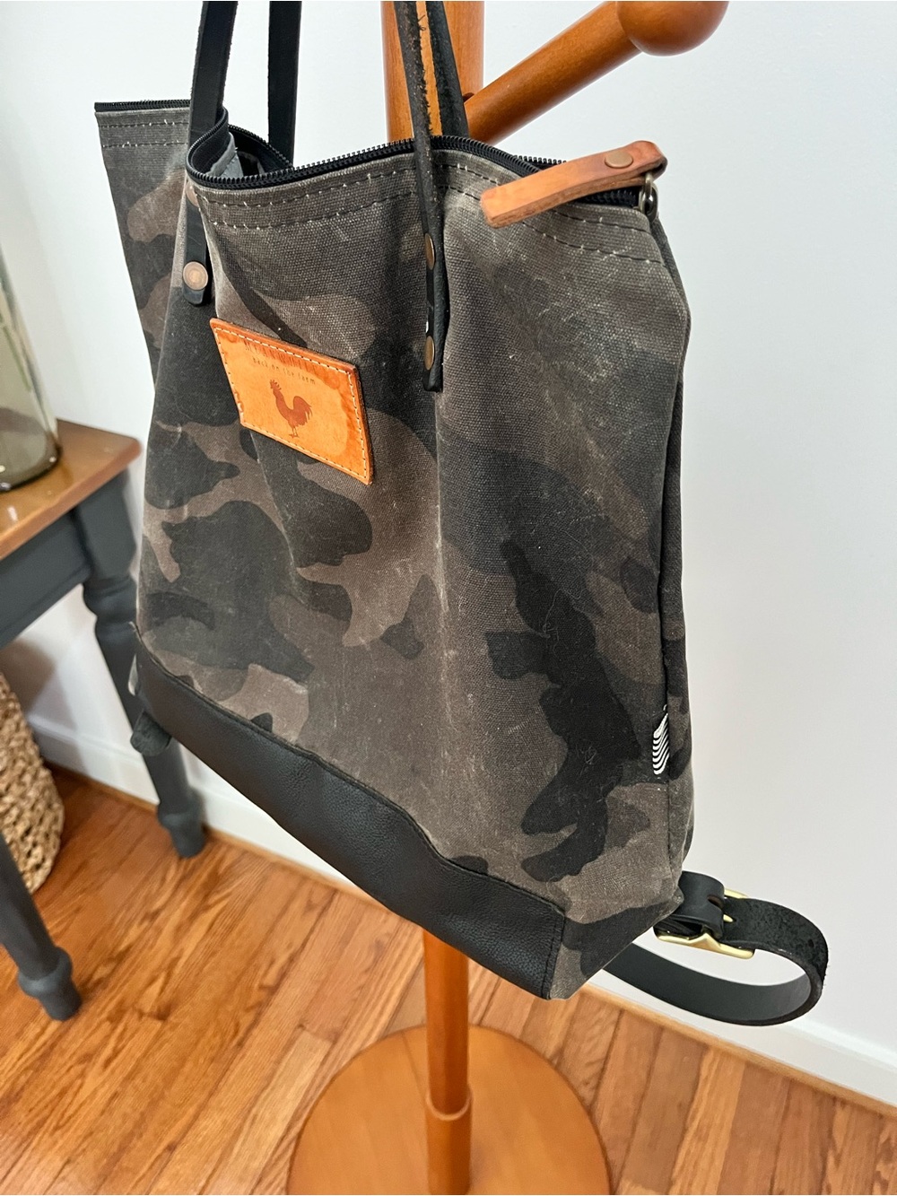 Meanwhile Back on the Farm Camo Convertible Backpack Tote - Picture 5 of 5
